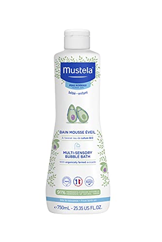 Mustela Multi Sensory Bubble Bath - Gel de Baño para bebés, 750 ml