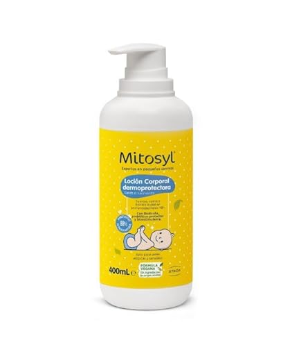 Mitosyl Loción Corporal Dermoprotectora para bebés - Apto para pieles atópica y sensibles - fórmula vegana con Bioecolia - 400ml