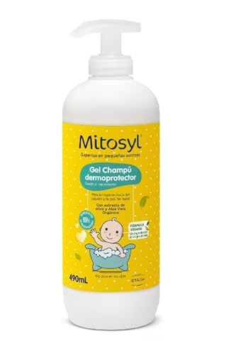 Mitosyl Gel Champú para Bebé - para piel sensible - Formula Vegana - 490ml