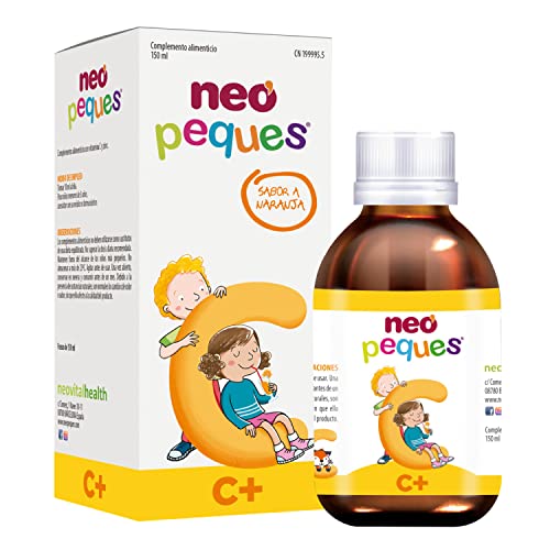 NEO PEQUES | 150 ml | Jarabe Infantil C+ a Base de Vitamina C y Zinc | Fortalece las Defensas y Favorece el Crecimiento en Niños | Delicioso Sabor Naranja
