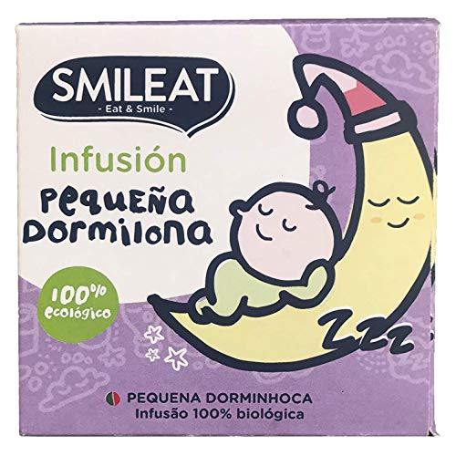 Smileat - Bolsitas Ecológicas de Infusión Pequeño Dormilón, Ingredientes Naturales, Para Bebés a Partir de los 6 Meses, 15 Bolsitas